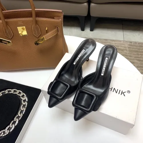 Replica Manolo Blahnik Slippers For Women #1409578 $96.00 USD for Wholesale