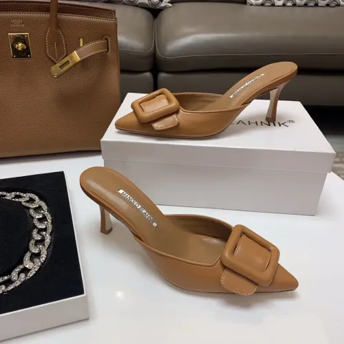 Replica Manolo Blahnik Slippers For Women #1409579 $96.00 USD for Wholesale