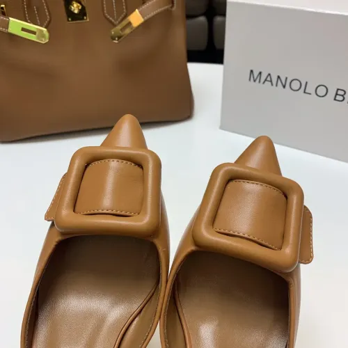 Replica Manolo Blahnik Slippers For Women #1409579 $96.00 USD for Wholesale