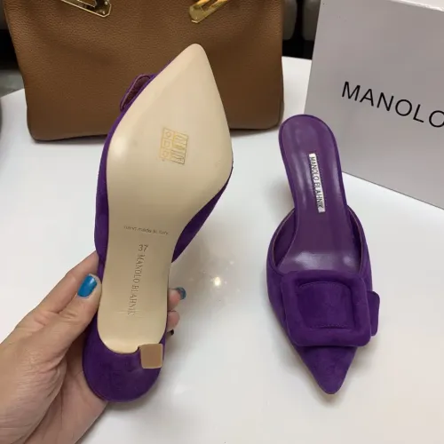 Replica Manolo Blahnik Slippers For Women #1409580 $96.00 USD for Wholesale