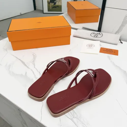Replica Hermes Slippers For Women #1409945 $82.00 USD for Wholesale