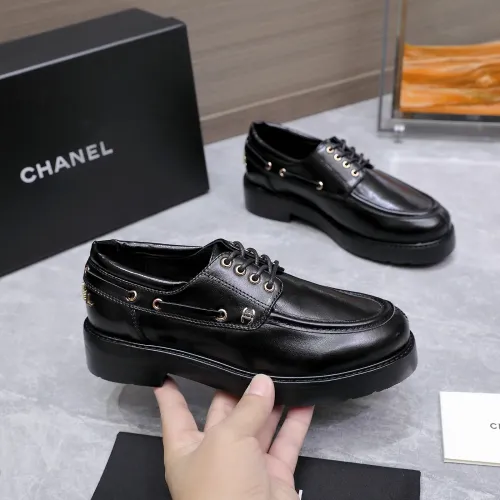 Replica Chanel Leather Shoes For Women #1410026 $122.00 USD for Wholesale