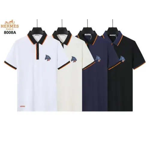 Replica Hermes T-Shirts Short Sleeved For Men #1411100 $38.00 USD for Wholesale
