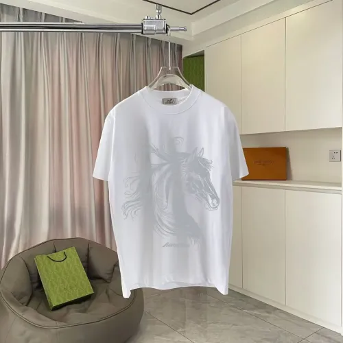 Hermes T-Shirts Short Sleeved For Unisex #1411925 $42.00 USD, Wholesale Replica Hermes T-Shirts