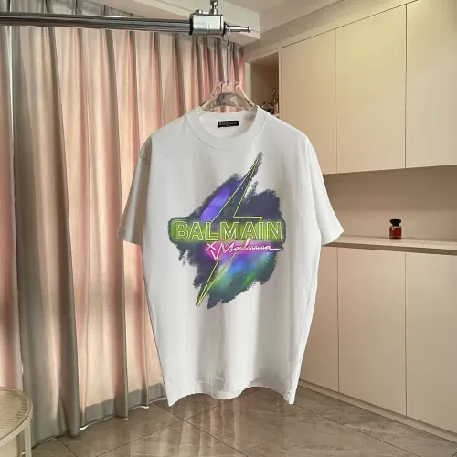 Balmain T-Shirts Short Sleeved For Unisex #1411942 $45.00 USD, Wholesale Replica Balmain T-Shirts