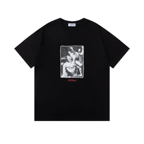Off-White T-Shirts Short Sleeved For Unisex #1412176 $32.00 USD, Wholesale Replica Off-White T-Shirts