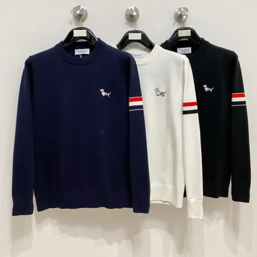 Replica Thom Browne TB Sweaters Long Sleeved For Men #1412757 $85.00 USD for Wholesale