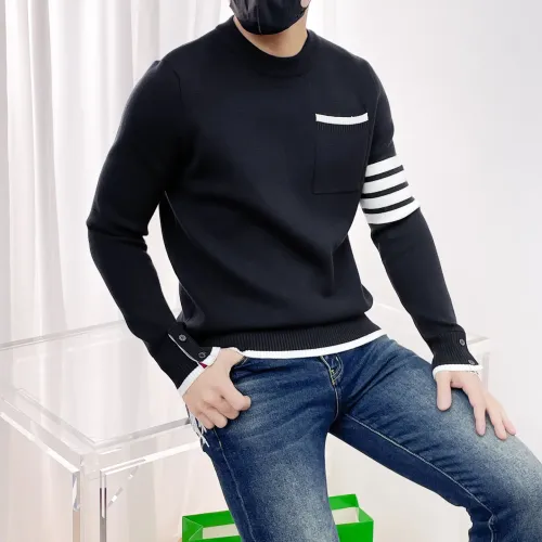 Replica Thom Browne TB Sweaters Long Sleeved For Men #1412857 $85.00 USD for Wholesale