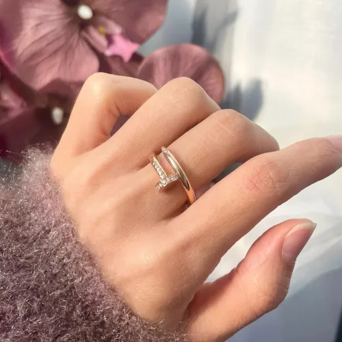 Replica Cartier Rings In Rose Gold For Women #1413374 $25.00 USD for Wholesale