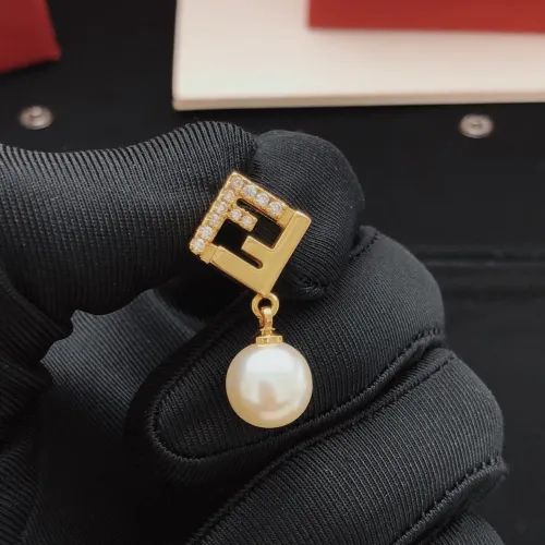 Replica Fendi Earrings For Women #1413587 $25.00 USD for Wholesale