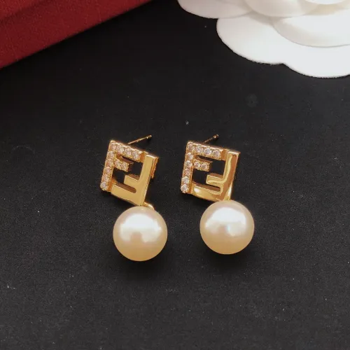 Replica Fendi Earrings For Women #1413587 $25.00 USD for Wholesale