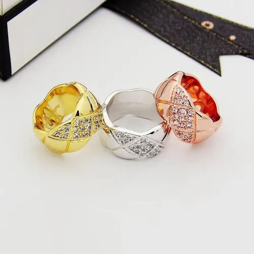 Replica Chanel Rings In Rose Gold For Women #1413793 $25.00 USD for Wholesale