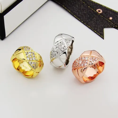 Replica Chanel Rings In Gold For Women #1413794 $25.00 USD for Wholesale
