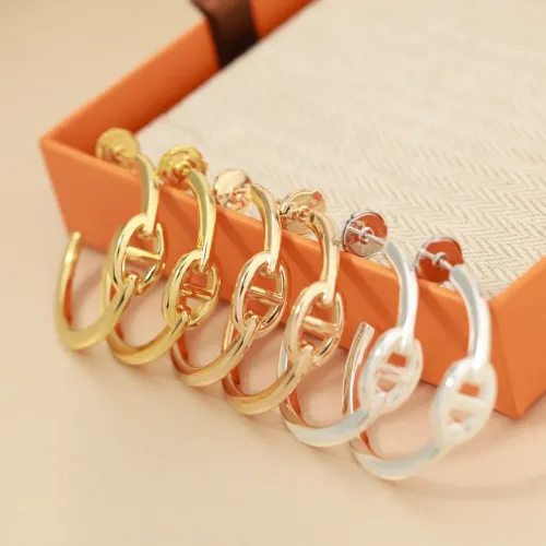 Replica Hermes Earrings For Women #1414075 $32.00 USD for Wholesale