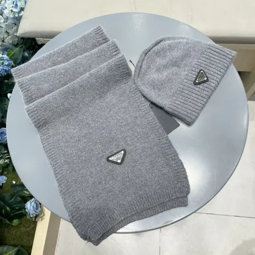 Prada Hat and Scarf Set #1415789 $64.00 USD, Wholesale Replica Prada Hat and Scarf and Glove Set