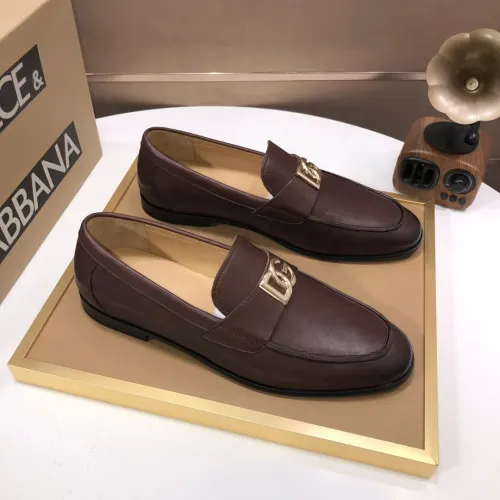 Replica Dolce & Gabbana D&G Leather Shoes For Men #1415796 $98.00 USD for Wholesale