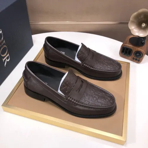 Replica Christian Dior Leather Shoes For Men #1415799 $100.00 USD for Wholesale