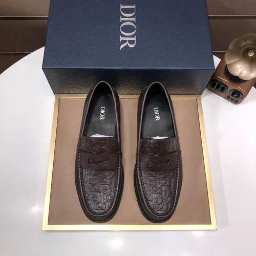 Replica Christian Dior Leather Shoes For Men #1415799 $100.00 USD for Wholesale