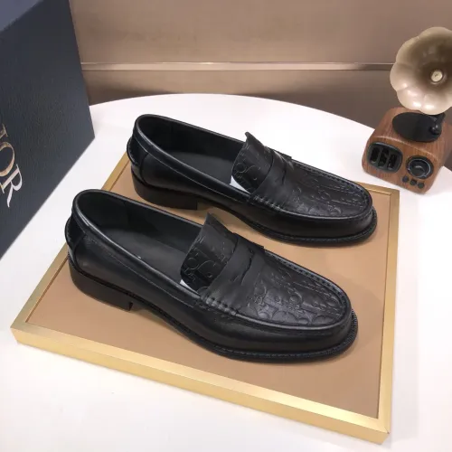 Replica Christian Dior Leather Shoes For Men #1415800 $100.00 USD for Wholesale