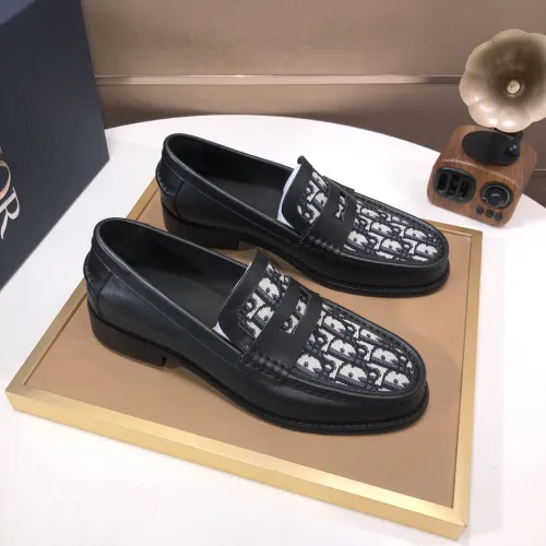 Replica Christian Dior Leather Shoes For Men #1415802 $100.00 USD for Wholesale