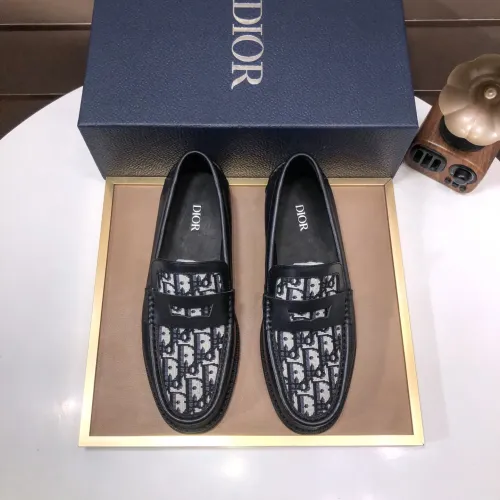 Replica Christian Dior Leather Shoes For Men #1415802 $100.00 USD for Wholesale