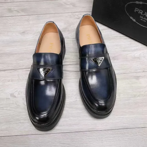 Replica Prada Leather Shoes For Men #1416118 $100.00 USD for Wholesale
