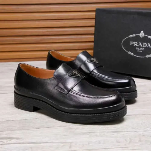 Replica Prada Leather Shoes For Men #1416119 $100.00 USD for Wholesale