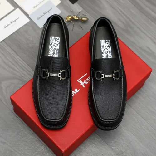 Replica Salvatore Ferragamo Leather Shoes For Men #1416444 $98.00 USD for Wholesale