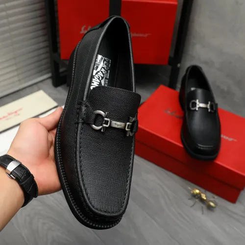 Replica Salvatore Ferragamo Leather Shoes For Men #1416444 $98.00 USD for Wholesale