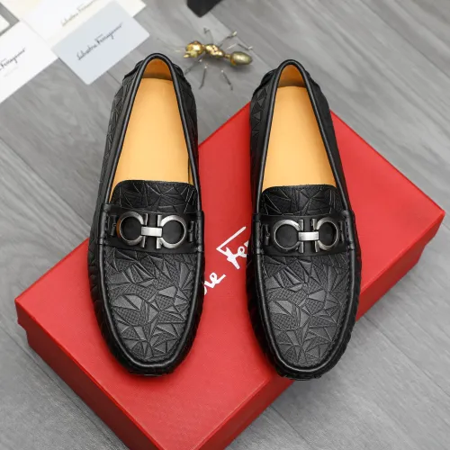 Replica Salvatore Ferragamo Leather Shoes For Men #1416525 $76.00 USD for Wholesale