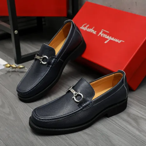 Replica Salvatore Ferragamo Leather Shoes For Men #1416532 $96.00 USD for Wholesale