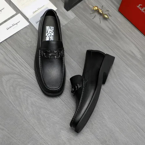 Replica Salvatore Ferragamo Leather Shoes For Men #1416538 $96.00 USD for Wholesale