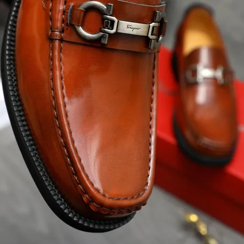 Replica Salvatore Ferragamo Leather Shoes For Men #1416541 $96.00 USD for Wholesale