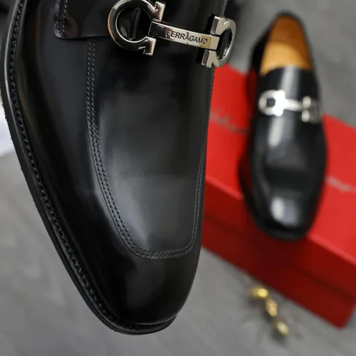 Replica Salvatore Ferragamo Leather Shoes For Men #1416544 $88.00 USD for Wholesale