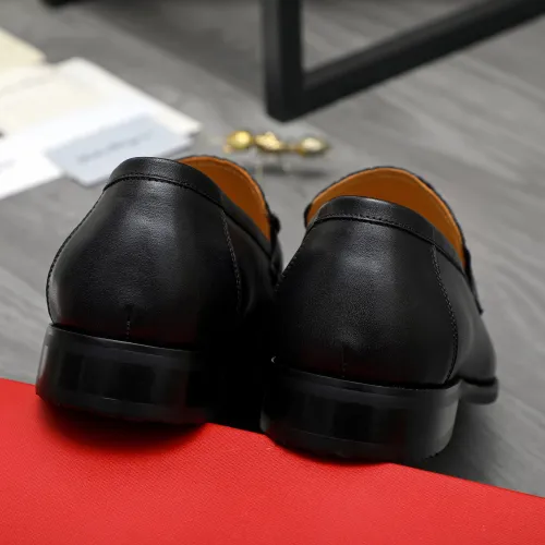 Replica Salvatore Ferragamo Leather Shoes For Men #1416545 $88.00 USD for Wholesale