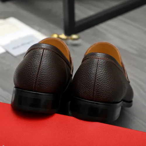 Replica Salvatore Ferragamo Leather Shoes For Men #1416552 $88.00 USD for Wholesale
