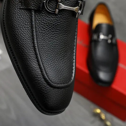 Replica Salvatore Ferragamo Leather Shoes For Men #1416553 $88.00 USD for Wholesale