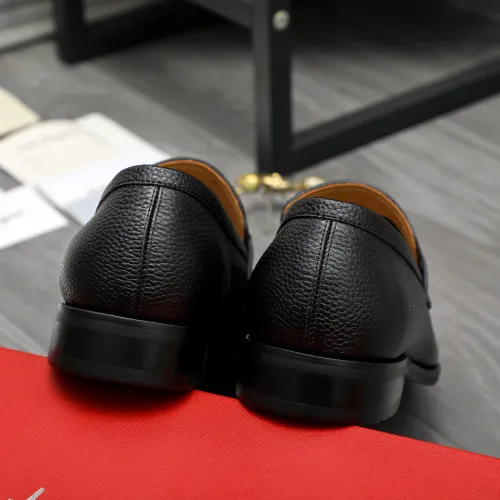 Replica Salvatore Ferragamo Leather Shoes For Men #1416557 $88.00 USD for Wholesale