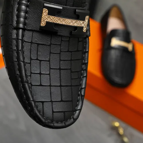 Replica Hermes Leather Shoes For Men #1416937 $76.00 USD for Wholesale
