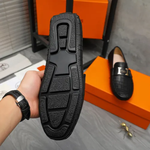 Replica Hermes Leather Shoes For Men #1416938 $76.00 USD for Wholesale