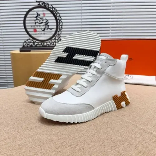 Replica Hermes High Tops Shoes For Men #1416997 $80.00 USD for Wholesale