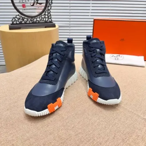 Replica Hermes High Tops Shoes For Men #1416998 $80.00 USD for Wholesale
