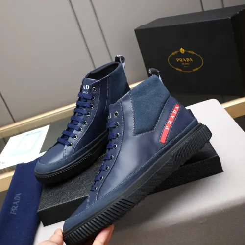 Replica Prada High Top Shoes For Men #1417144 $85.00 USD for Wholesale