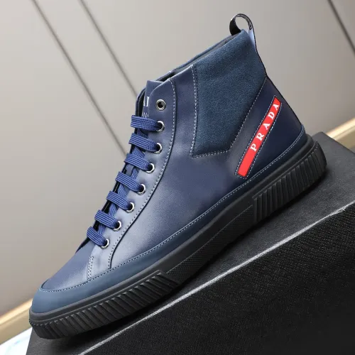 Replica Prada High Top Shoes For Men #1417144 $85.00 USD for Wholesale