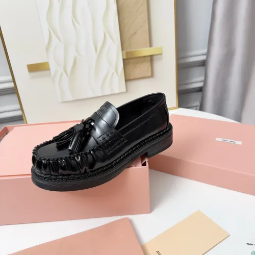 Replica MIU MIU Leather Shoes For Women #1417427 $108.00 USD for Wholesale