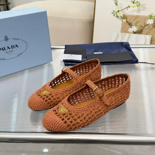Prada Flat Shoes For Women #1417565 $122.00 USD, Wholesale Replica Prada Flat Shoes
