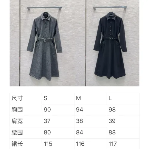 Replica Christian Dior Dresses Long Sleeved For Women #1417733 $108.00 USD for Wholesale