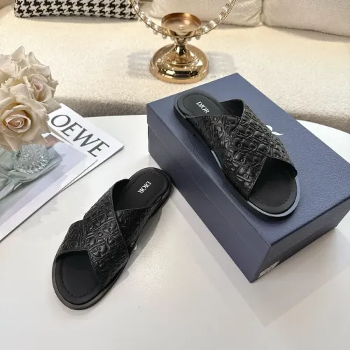 Replica Christian Dior Slippers For Men #1417774 $82.00 USD for Wholesale