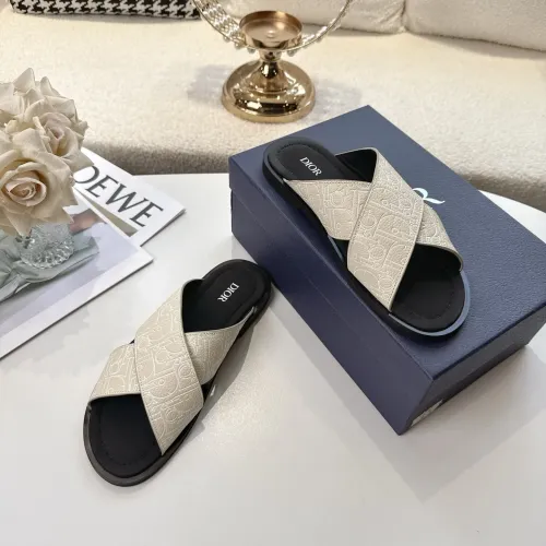 Replica Christian Dior Slippers For Men #1417775 $85.00 USD for Wholesale