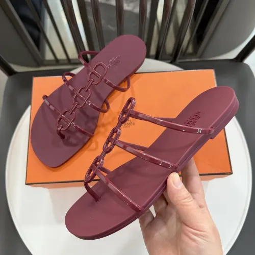 Replica Hermes Slippers For Women #1417797 $52.00 USD for Wholesale